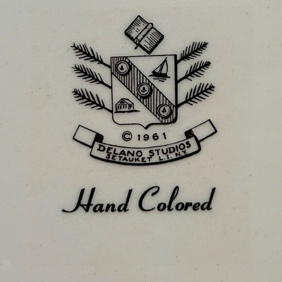 Mount Vernon Virginia Hand Colored Ceramic Collectible Souvenir Plate 10 inches - Picture 4 of 8